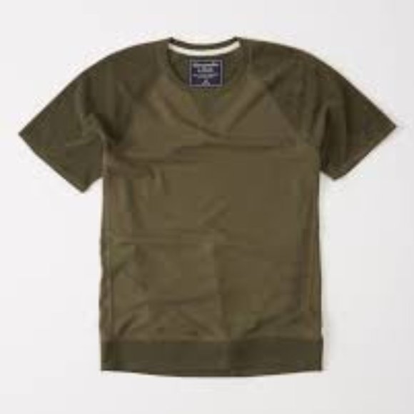 🆕Abercrombie & Fitch Olive SS Sweatshirt US XS - Picture 13 of 15